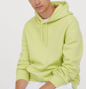 เสื้อฮู้ดดี้ผู้ชายสีเขียวมะนาวคุณภาพสูง ทรงปกติ ผ้าฝ้ายฟลีซ สไตล์สตรีทแวร์ - Product Image 6