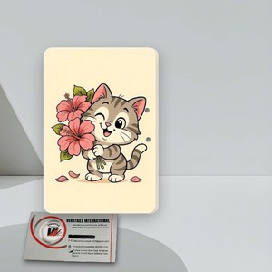 Plateau magnétique en acrylique pour extensions de cils, design chat et fleur, emballage rectangulaire en carton, outil de beauté - Product Image 4