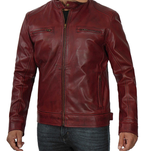 Custom New Style Latest Design Winter Fashion Clothing Windproof Men's <b>Slim</b> <b>Fit</b> Leather <b>jacket</b> for men - Product Image 3