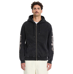 Sudadera con capucha extragrande para hombre al por mayor, con cremallera, logotipo frontal personalizado (impresión digital), 100% algodón polar, ajuste holgado, peso de tela 300g - Product Image 2