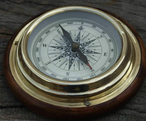 Brass Drum <b>Compass</b> <b>Antique</b> Finish Handmade Nautical Navigation Instrument Marine Decor for Wedding Gift - Product Image 3