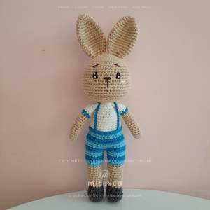 45 conejito de Pascua al por mayor juguete de ganchillo suave hecho a mano muñeca de conejo | Animal de peluche Amigurumi para regalos de primavera - Product Image 3