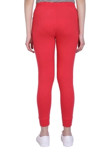 Pantalon de jogging décontracté pour homme rouge, taille élastique, en molleton très extensible, avec cordon de serrage, respirant, en tricot de spandex et polyester, pour l'hiver - Product Image 3