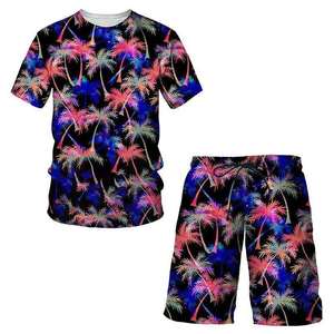 Conjunto de Camiseta de Manga Corta y Pantalones Cortos de Playa para Hombre, Verano 2022, Transpirable, Impresión por Sublimación, Buena Calidad, Ropa Urbana - Product Image 4