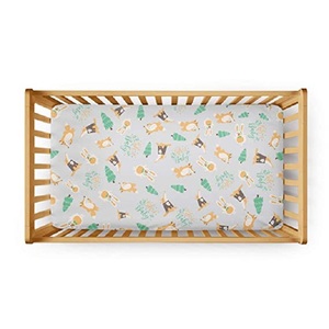 Venta al por mayor directa de fábrica: Sábanas de cuna 100% algodón suave para moisés, minicunas y camas de bebé, tela de ropa de cama. - Product Image 2