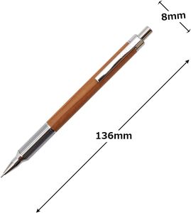 Crayon mécanique en métal Ganraku 0,5 mm, imprimé UV, bois de cerisier, instrument d'écriture de luxe, minimaliste japonais - Product Image 6