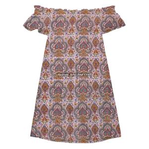 Nuevo Vestido Casual de Verano 2026 para Mujer, Estampado Floral, con Hombros Descubiertos, Elegante, a la Moda, Cintura Natural, Gran Venta - Product Image 1