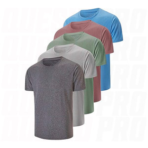 เสื้อยืดดรายฟิตสำหรับผู้ชาย เสื้อยืดแขนสั้นสำหรับออกกำลังกาย วิ่ง ยิม เสื้อยืดแขนสั้นผู้ชาย ระบายอากาศได้ดี ดูดซับความชื้น แห้งเร็ว - Product Image 1