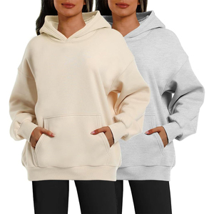 Sudadera con Capucha Oversize Unisex al por Mayor, de Color Liso, de Algodón Afelpado, con Bolsillos, Estilo Casual para Otoño, Ajuste Regular, Tejido de 320g - Product Image 6