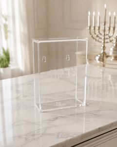 Caja de acrílico judío transparente Lucite Tzedakah caja de donación Judaica, perfecta para dar a la comunidad mejorando las prácticas religiosas - Product Image 2