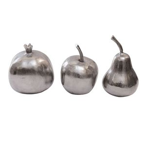 Ensemble de Décoration de Fruits en Métal Vintage de Luxe, Statues de Pomme, Poire et Banane en Bronze Antique, Sculpture Décorative de Table - Product Image 5