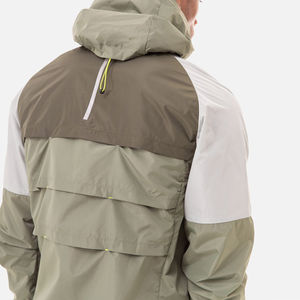 Sudadera con capucha casual de color liso con cremallera de 1/4, cortavientos para hombre con cordón ajustable y tira reflectante, 100% algodón - Product Image 3