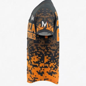 Maillot de baseball style européen et américain, camouflage numérique vert fluo, tenue sportive d'équipe MALUZA INDUSTRIES - Product Image 4