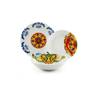 Servizio di Piatti in Porcellana Excelsa Messina 18 Pezzi Multicolore Stoviglie Decorative - Product Image 2