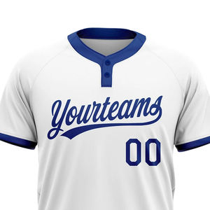 Maillot de baseball/softball personnalisé imprimé, avec nom et numéro, design classique à deux boutons, 100 % polyester respirant - Product Image 3