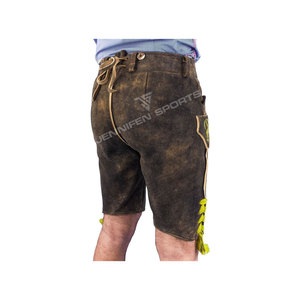 Pantalones Cortos de Cuero de Primera Calidad para Hombre, Estilo Bávaro Alpino, de Piel de Vacuno, con Bordado, Clásicos, para Festivales - Product Image 6