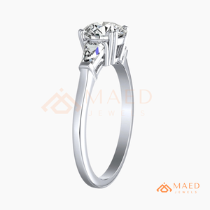 Classic Round Cut <b>Moissanite</b> <b>Ring</b> for Women Sterling Silver Engagement Wedding Jewelry Gift USA Style <b>Ring</b> - Product Image 6