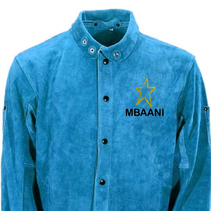 MBAANI เสื้อแจ็คเก็ตทำงานโพลีเอสเตอร์กันน้ำแบบติดกระดุมด้านหน้าสีน้ำเงิน แขนยาว ทรงปกติ เสื้อผ้าป้องกันความร้อน - Product Image 6
