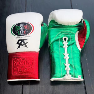 Guantes de Boxeo de Piel de Vacuno Genuina de Alta Calidad, Personalizables, Antideslizantes, Elásticos, con Cordones, para Entrenamiento de Sanda y Artes Marciales - Product Image 1