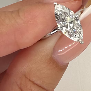 แหวนหมั้นเพชรทรงมาร์คีส์เพาะเลี้ยงในห้องปฏิบัติการ 2 กะรัต ทองคำเหลือง 14k หรูหรา รับรองโดย IGI ของขวัญสำหรับงานปาร์ตี้ เครื่องประดับ - Product Image 1