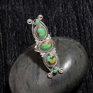 Bague Statement en Argent Sterling 925 de Haute Qualité avec Turquoise Bohème d'Arizona et Pierre Naturelle Somptueuse Sleeping Beauty – Bijou Magnifique - Product Image 2