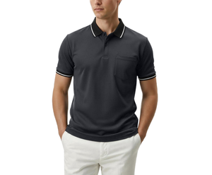 Polos de Manga Corta para Hombre de Alta Calidad, Secado Rápido, Cuello Polo en Contraste, Bolsillo con Decoración de Botones, Tejido de Punto de Calidad - Product Image 5