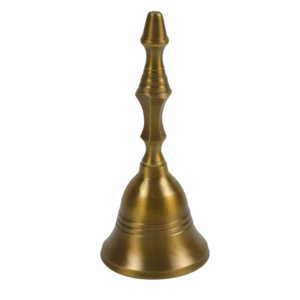 Handmade Antique <b>Brass</b> <b>Bell</b> with Wooden Handle Customizable Design for Prayer Purpose Made From Metal Material - Product Image 4