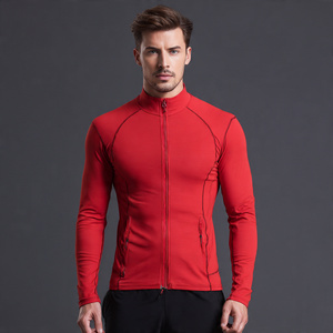 Compression Athletic <b>Yoga</b> Wear <b>Jacket</b> Men's Stand Collar Long Sleeve Training <b>Jacket</b> Men 100% Polyester <b>Yoga</b> Wear <b>Jackets</b> Men's - Product Image 3