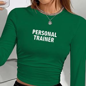 PERSONAL <b>TRAINER</b> <b>women's</b> fashion long sleeve shirt - Product Image 2