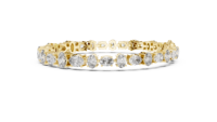 Bracelet en or jaune 18 carats avec diamants naturels ovales certifiés IGI 7,71 ct, design de luxe, vente en gros