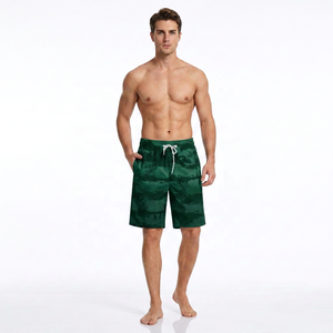 <b>Men's</b> Blue Shorts Quick Dry Drawstring Casual Swim <b>Trunks</b> with Pockets Mid Waist Woven Polyester - Product Image 2