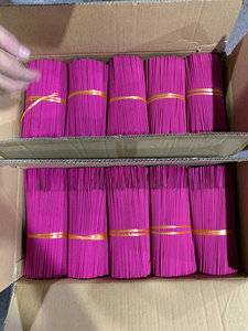 Bâtonnets d'encens en bambou rose, emballés avec une ficelle naturelle, pour usage religieux et aromathérapie, 8-19 pouces - Product Image 6