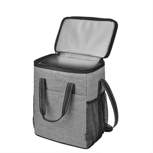 Wilson Custom 600D Insulated Lunch Bag 6 <b>Bottle</b> Wine Carrier Insulated & Padded Wine Cooler Bag with Handle AndShoulder Strap - Product Image 1