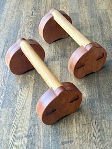 <b>Wooden</b> <b>Parallettes</b> Push Up Bars Calisthenics Training Equipment Gymnastics Strength Workout Fitness Exercise Handles - Product Image 2