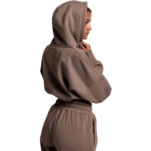 Trendy Cropped Pullover Hoodie Women RAZERS IMPEX <b>Y2K</b> 100% Cotton Fleece Waterproof Soft Fabric Long Sleeves Urban Streetwear - Product Image 6