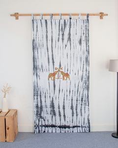 ผ้าม่านพิมพ์ลายผ้าฝ้ายทำมือแบบดั้งเดิม ลายไทได ลายพิมพ์บล็อกอินเดีย สำหรับห้องนั่งเล่น ชุดผ้าตกแต่งบ้าน - Product Image 3