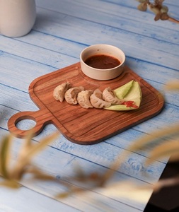 Planche à découper en bois artisanale classique personnalisée, plateau de service pour la décoration de la maison, bambou et bois de manguier, légumes, fruits - Product Image 2