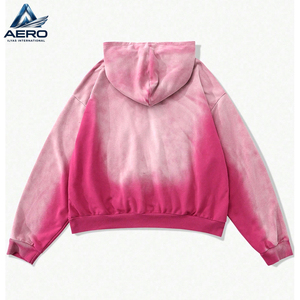 Ropa Urbana Totalmente Personalizada, Calidad Excepcional, Diseño Único, Ropa Casual para Hombre, Último Estilo, Sudadera con Capucha Tie-Dye Rosa - Product Image 3