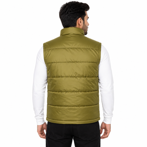 Chaleco Acolchado Ligero para Hombre, Sin Mangas, con Cuello Alto y Cierre Completo, para Invierno, Casual, Uso en Exteriores, OEM B2B - Product Image 3