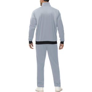 Nouvel ensemble de survêtement pour homme, couleur unie, col montant avec fermeture éclair, taille personnalisée, nouvelle collection, best-seller pour l'extérieur - Product Image 4