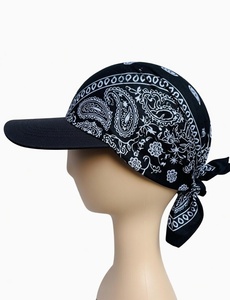Bold Magenta <b>Bandana</b> Cap with Black Modern Street Fashion - Product Image 2