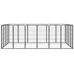 คอกสุนัขเหล็กเคลือบสีดำทรงสี่เหลี่ยมพร้อมดีไซน์สีดำทันสมัย - Product Image 2