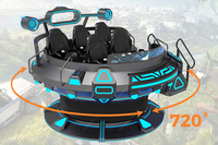 Cinéma de réalité virtuelle commercial avec chaise rotative, 5 joueurs, simulateur de jeu à 360 degrés, équipement de jeu VR UFO, borne d'arcade VR