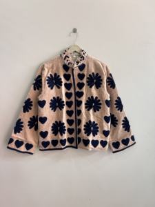 Veste courte en velours pour femmes, brodée à la main, style Suzani traditionnel indien - Product Image 2