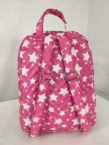 Sac à dos d'école souple pour filles avec imprimé étoiles, poche avant zippée, sac à livres léger en polyester, sac à dos de voyage décontracté - Product Image 3