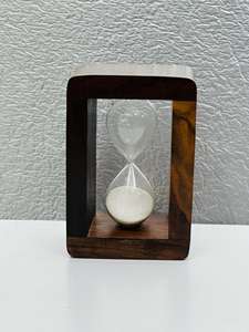 Cadre en bois 5,5x0,75'' Blanc Sable Sablier de 3 minutes - Product Image 6