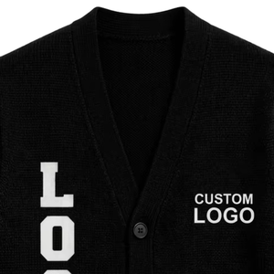 Add Custom Logos Winter <b>Cardigan</b> Print School Sorority OEM ODM Sweater - Product Image 2