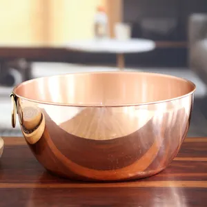 Luxury Handmade Decorative <b>Bowl</b> with Premium Silver Electroplated Mirror SurfaceCopper Serving <b>Bowl</b> Round Polished <b>Metal</b> - Product Image 1