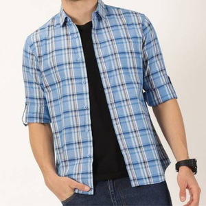 Camisa Casual para Hombre, Manga Larga, Elástica, Formal, Venta al Por Mayor OEM - Product Image 4