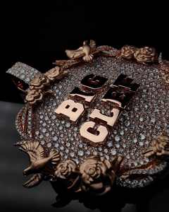 Magnifique pendentif cercle personnalisé avec logo, lettre glacée en moissanite VVS, cadeau en argent 925 certifié de luxe - Product Image 3